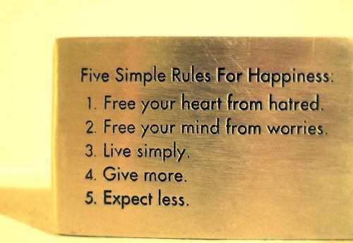 5 Simple Rules For Happiness